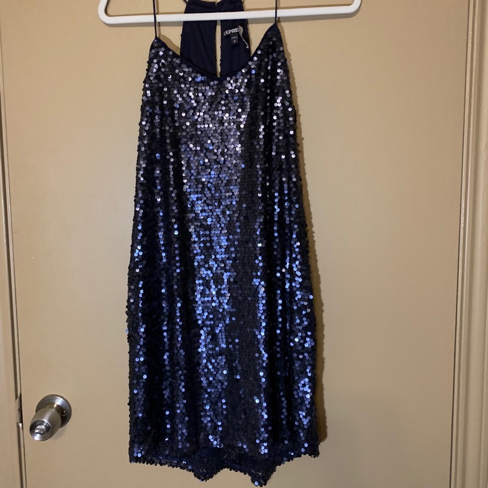 Super cute navy blue sparkly dress